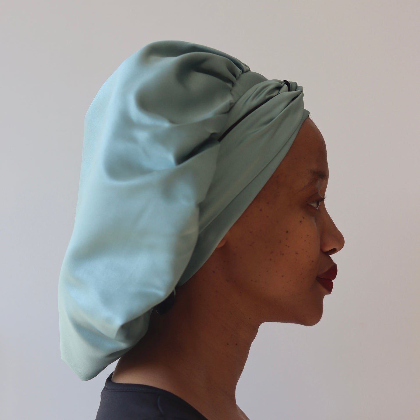 Mint adult thick satin bonnets