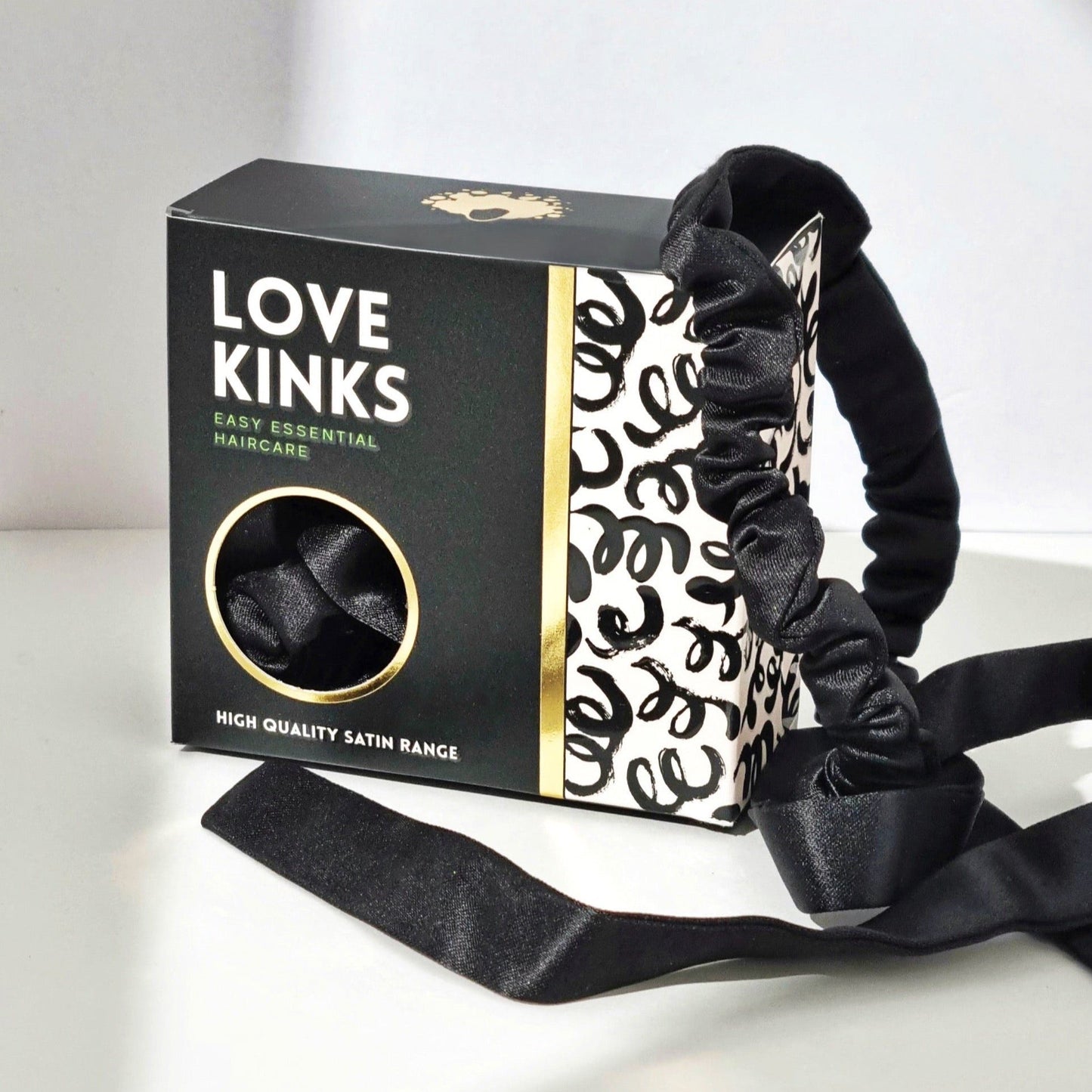 Satin hair ties x3 Black