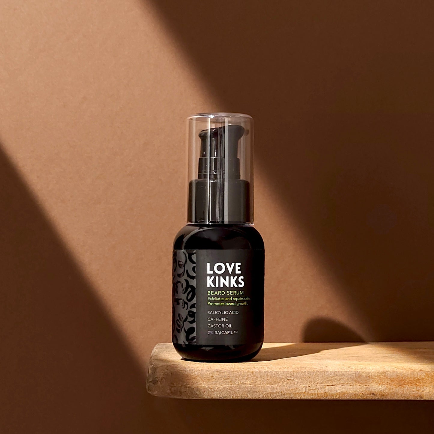 Beard Serum with Salicylic Acid, Castor Oil, Caffeine. Fragranced.