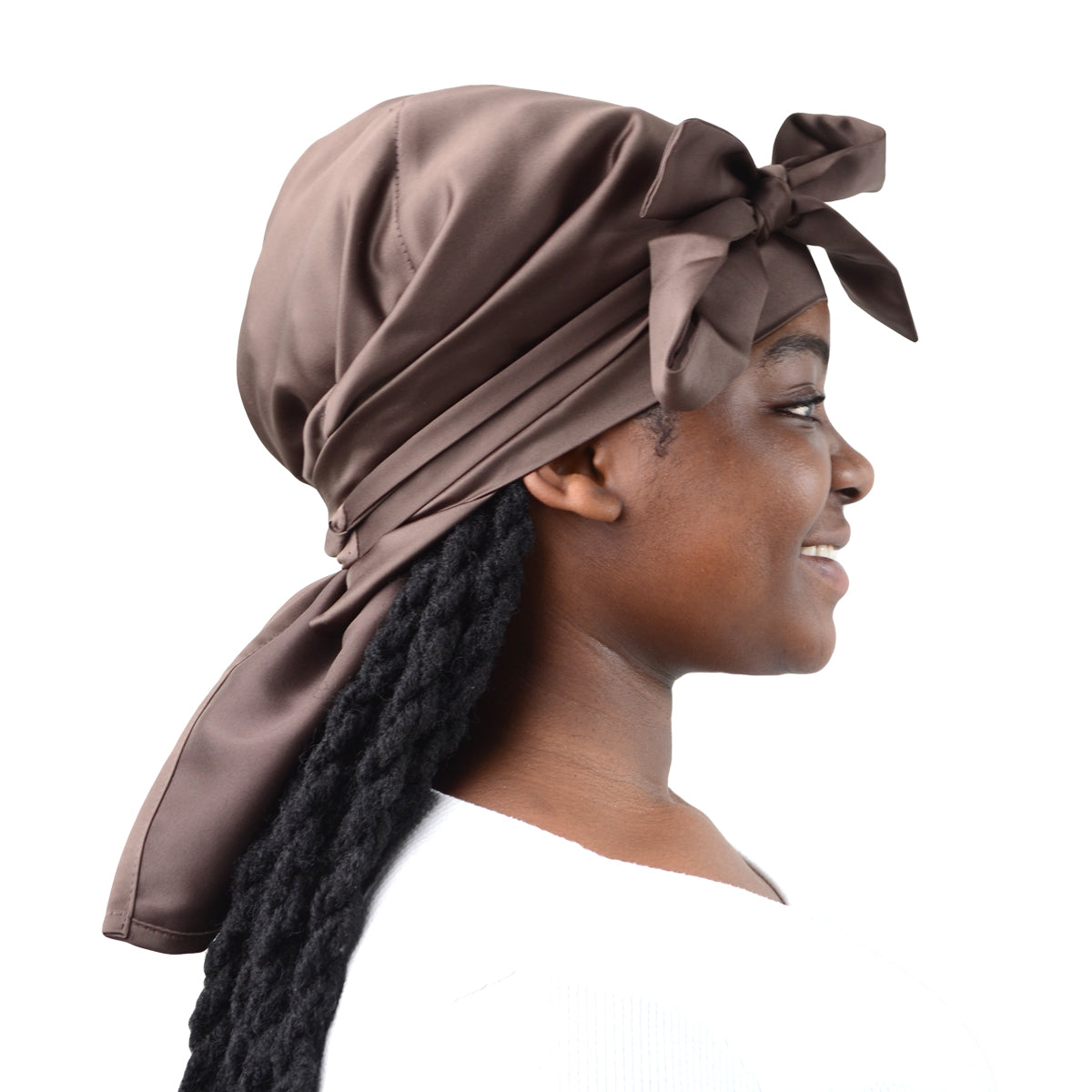 Brown adult satin doek