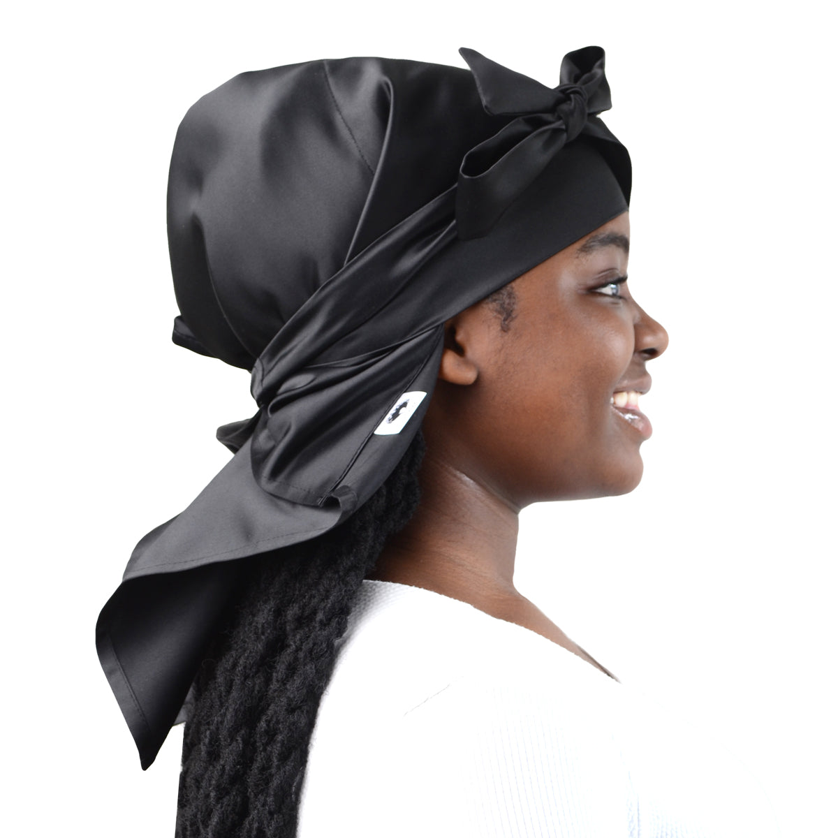 Black adult satin doek