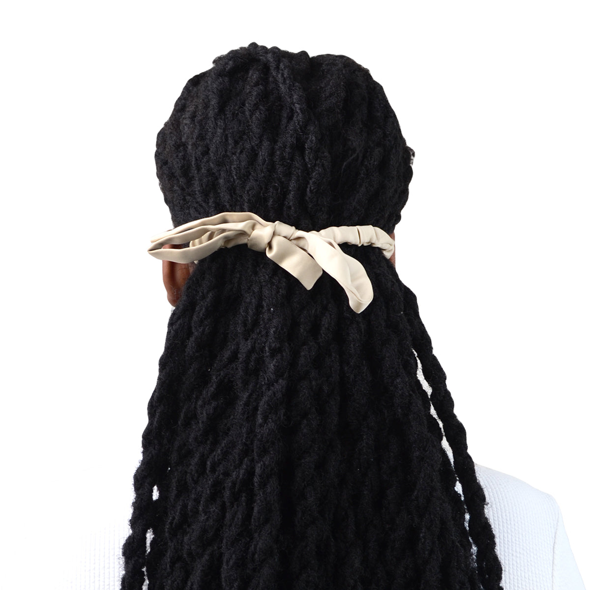 Satin Hair Ties x3 Champagne