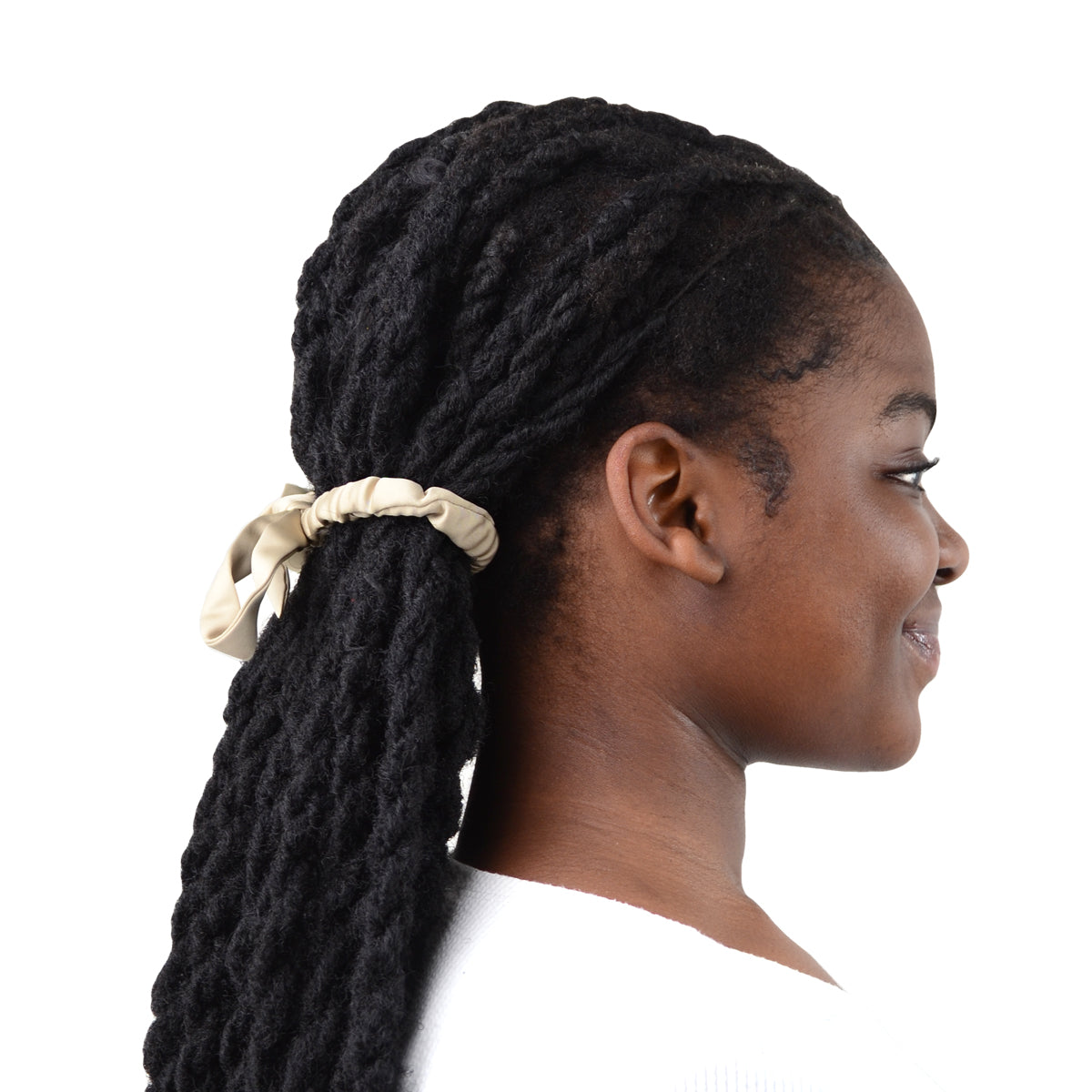 Satin Hair Ties x3 Champagne