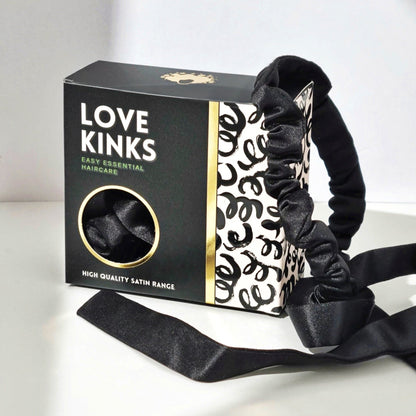 Satin hair ties x3 Black