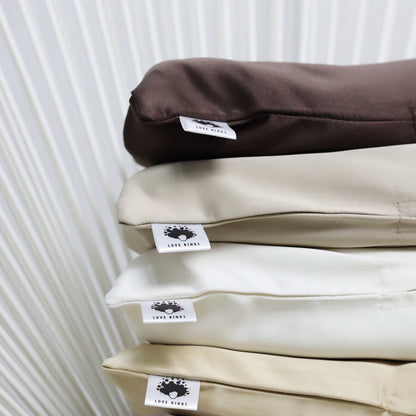 Pre-order Cream standard size satin pillowcases set