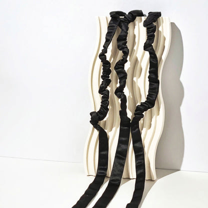 Satin hair ties x3 Black