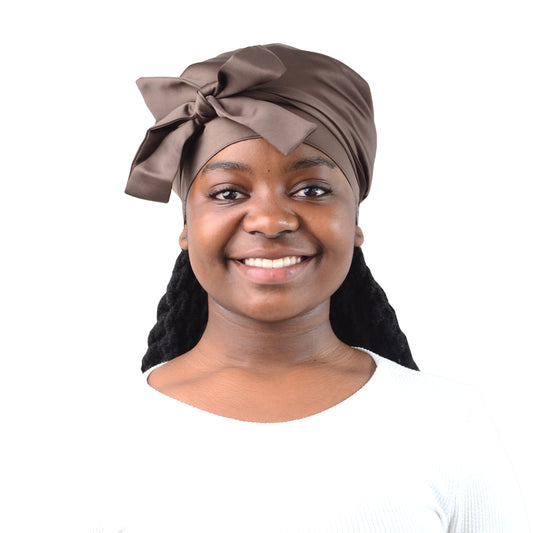 Brown adult satin doek