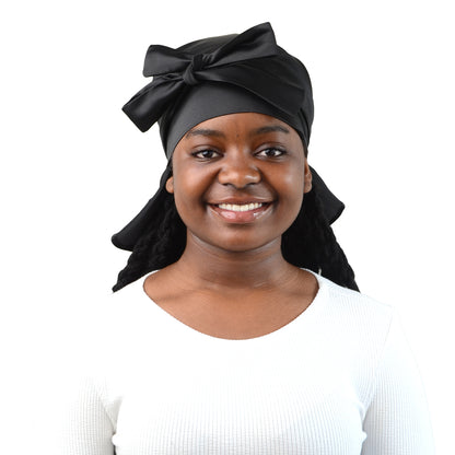 Pre-order Black adult satin doek