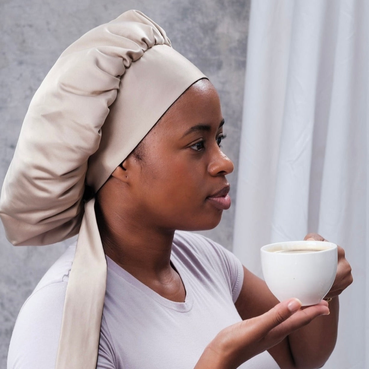 Pre-order Champagne adult thick satin bonnets