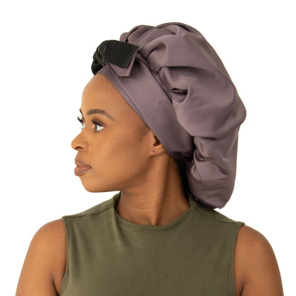 Purple adult thick satin bonnets
