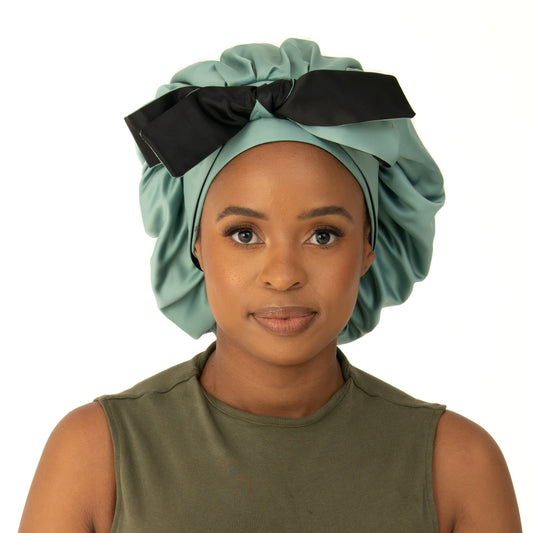 Mint adult thick satin bonnets