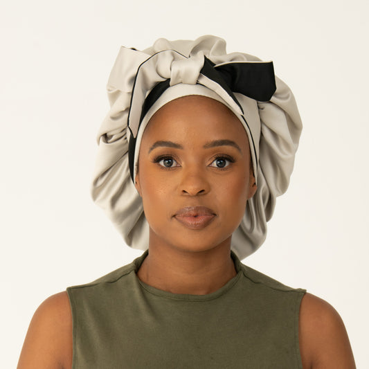 Champagne adult thick satin bonnets